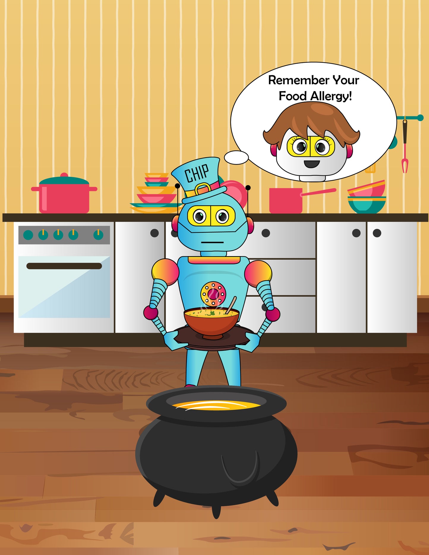 The Robot That Loved Chicken Soup (A Fun Picture Book About Food Allergies, Friendship, and Problem-Solving!)