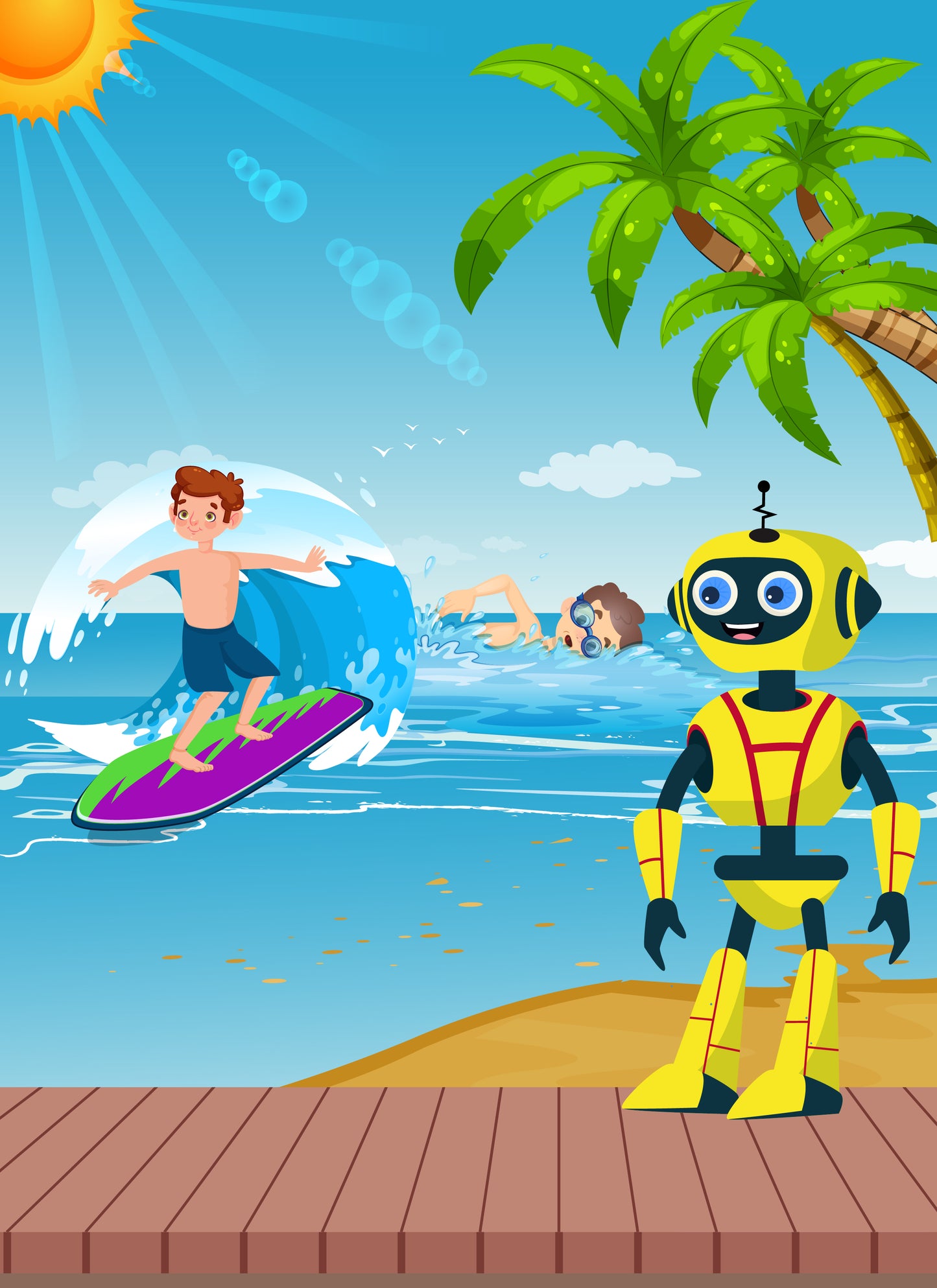 The Robot That Learned To Surf! - A New Picture Book Teaching Kids About Allergies, Inclusion, and Problem-Solving