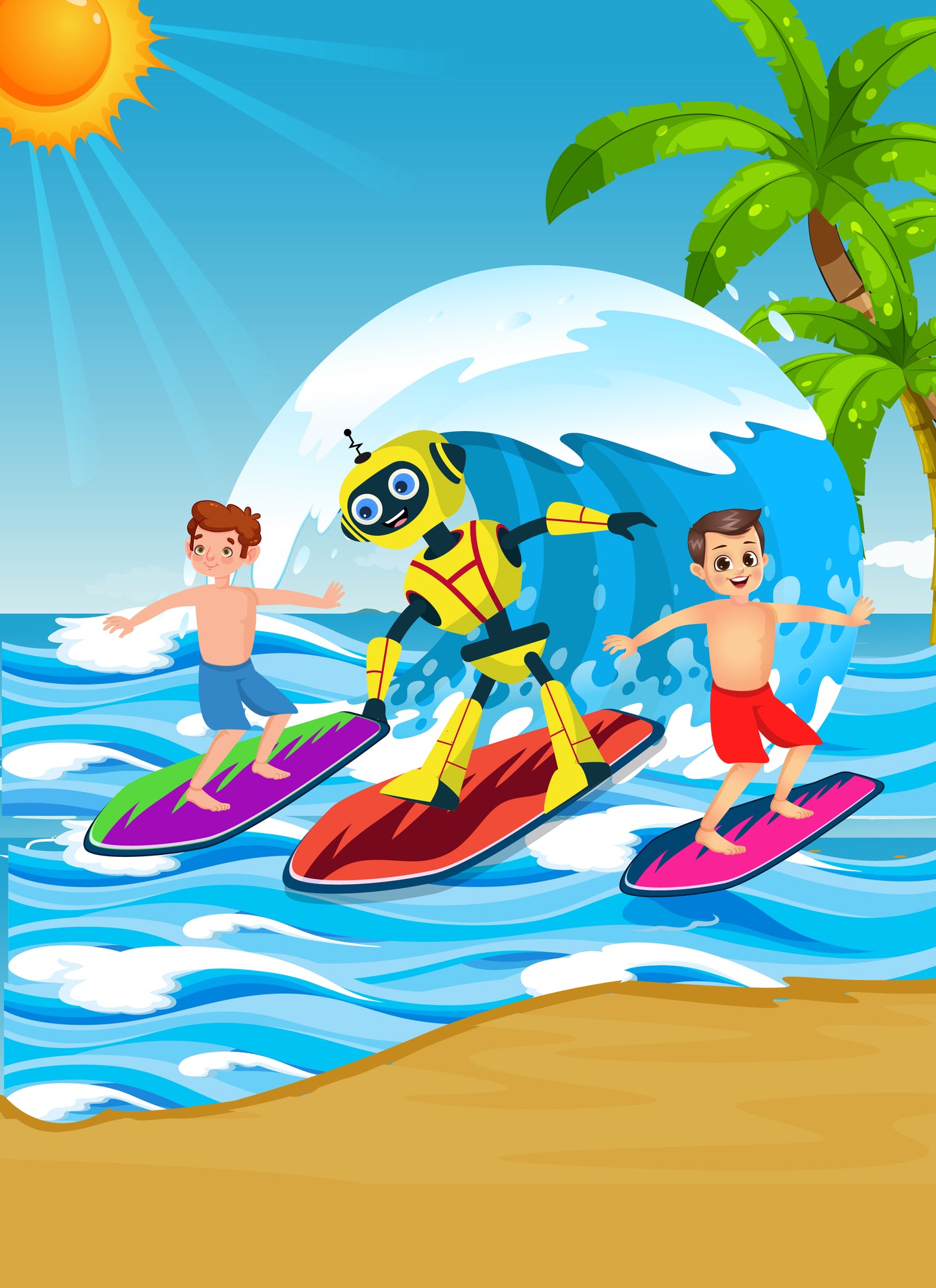 The Robot That Learned To Surf! - A New Picture Book Teaching Kids About Allergies, Inclusion, and Problem-Solving